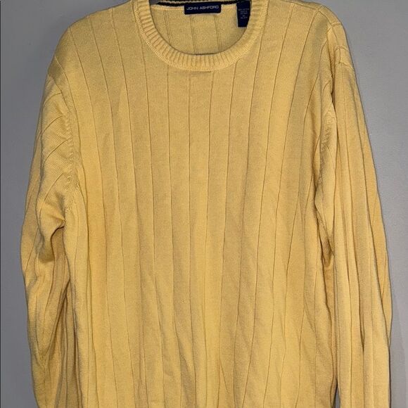 John Ashford Yellow Cable-Knit Crewneck Sweater - Picture 1 of 11